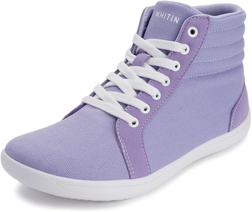 WHITIN Women’s Wide High-Top Canvas Barefoot Sneakers | Minimalist Street-Ready Fit | Comfort-Forward Ankle Support